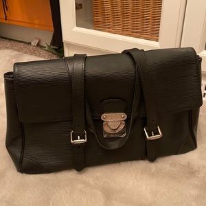 Authentic Louis Vuitton Segur MM black epi leather
